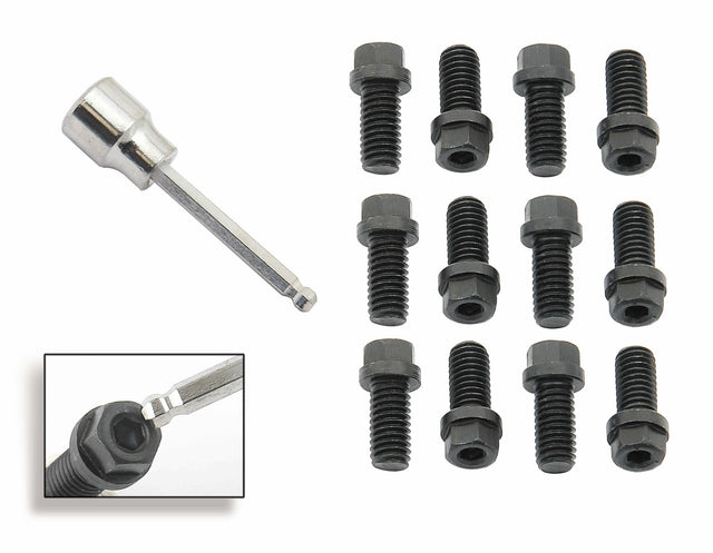 t Mr. Gasket Header Bolts - 3/8-16 x 3/4 Inch Hex & Socket Head -Black Oxide 3420G Mr. Gasket