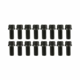Mr. Gasket header bolts 3/8 16 x 3/4 inch hex head set of 16 black steel 919G