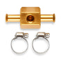 Mr. Gasket in line fuel pressure gauge adapter aluminum 2975