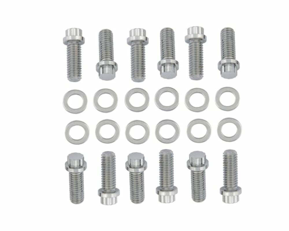 Mr. Gasket intake manifold bolt set chrome 12 point Chevy 5003