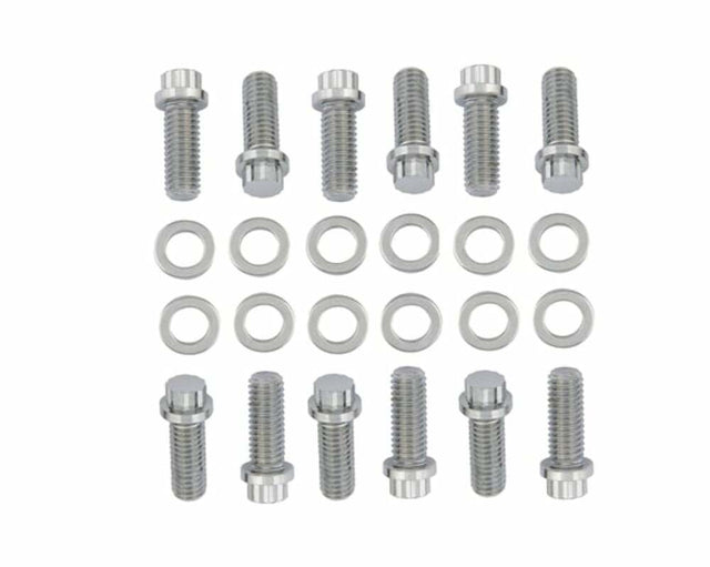 Mr. Gasket intake manifold bolt set chrome 12 point Chevy 5003