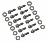 Mr. Gasket intake manifold bolt set super flanged head 6080MRG Chevy black aluminum 2493