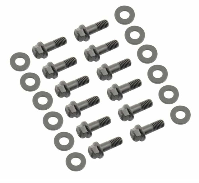 Mr. Gasket intake manifold bolt set super flanged head 6080MRG Chevy black aluminum 2493