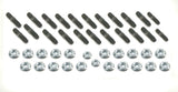 Mr. Gasket oil pan stud kit Chevy black zinc steel 6316