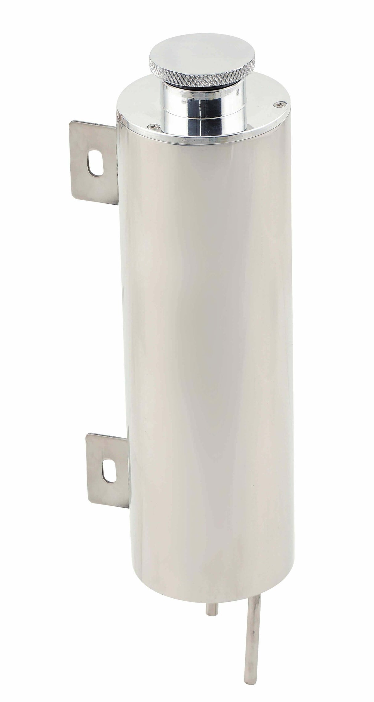 Mr. Gasket overflow tank 3 inch diameter 10 inch height polished stainless steel 9133