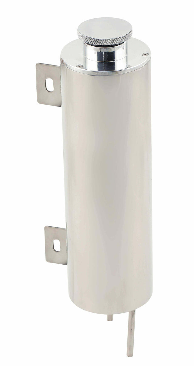 Mr. Gasket overflow tank 3 inch diameter 10 inch height polished stainless steel 9133