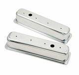 Mr. Gasket polished aluminum tall style valve covers Chevy chrome black 6870G
