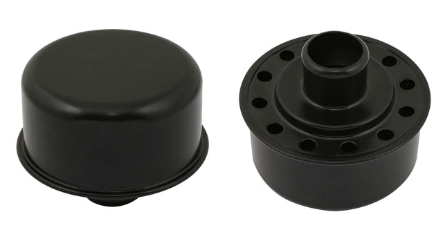Mr. Gasket push on breather flat black 9810BP Chevy 22 inch diameter chrome 2493