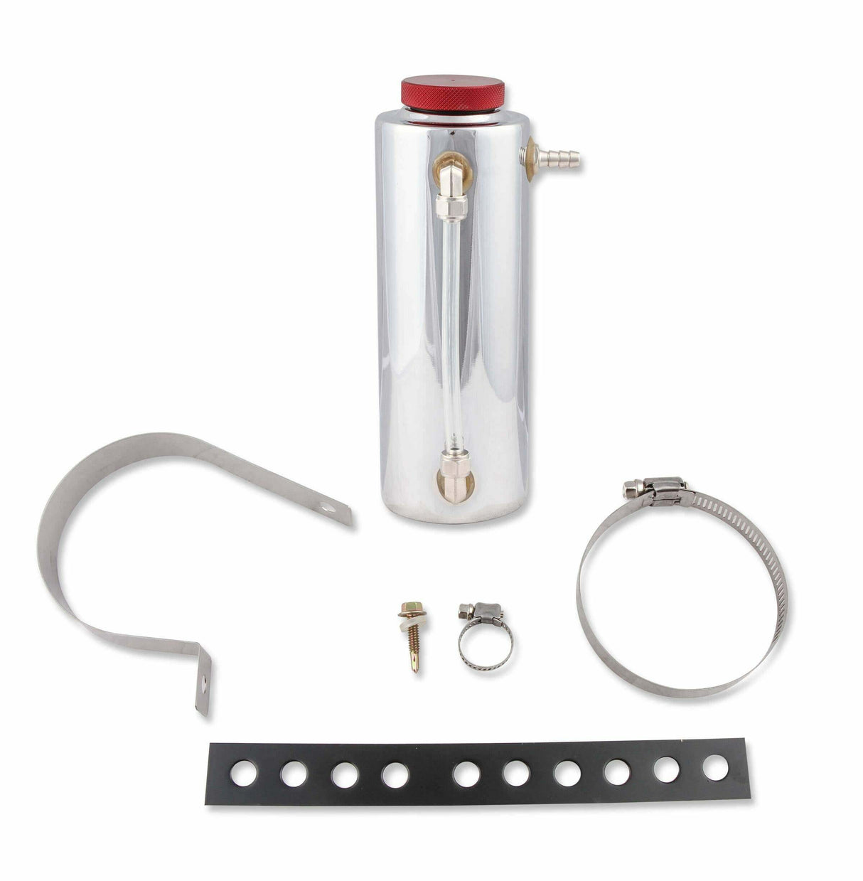 Mr. Gasket radiator fluid reservoir / recovery tank polished aluminum chrome 9135
