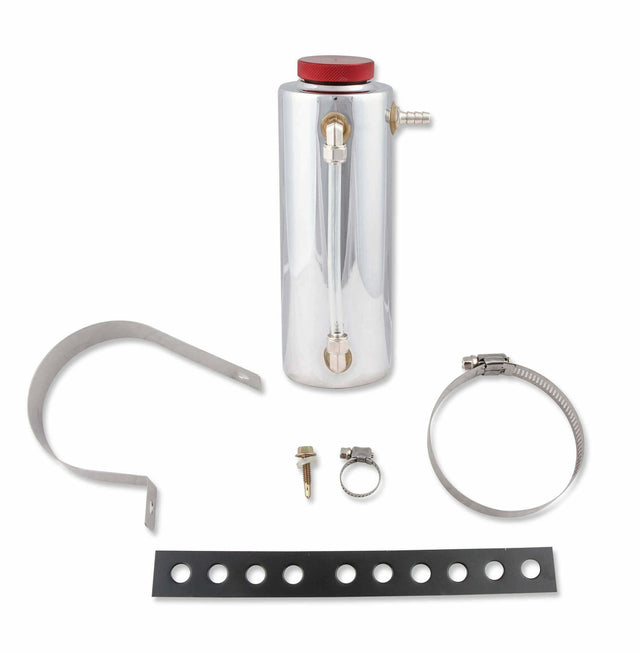 Mr. Gasket radiator fluid reservoir / recovery tank polished aluminum chrome 9135