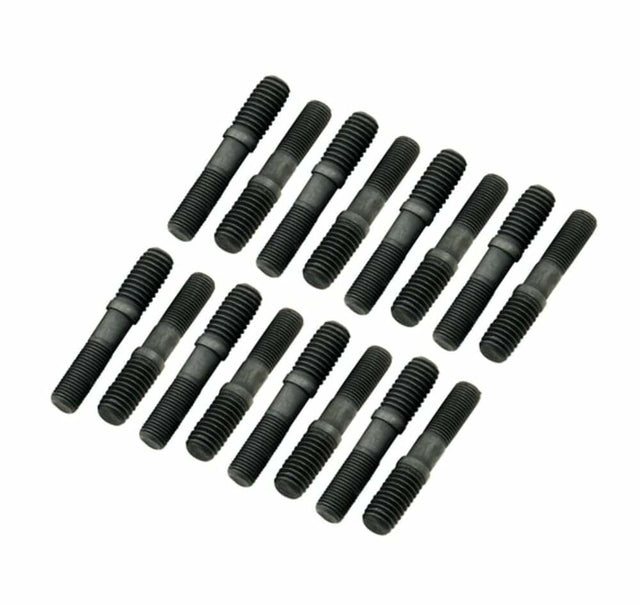 Mr. Gasket rocker arm studs screw in 3/8 inch Chevy black steel 1076