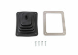 Mr. Gasket shifter boot small 3 1/2 inch X 4 1/2 inch chrome black rubber 9648