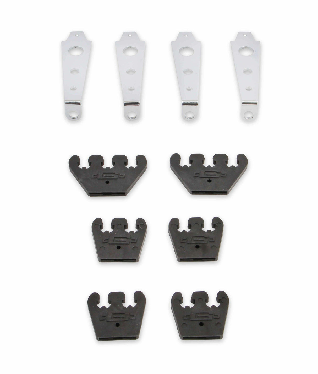t Mr Gasket Spark Plug Wire Holder 6015; Chrome w/ Black Separator for 8mm Wires Mr. Gasket
