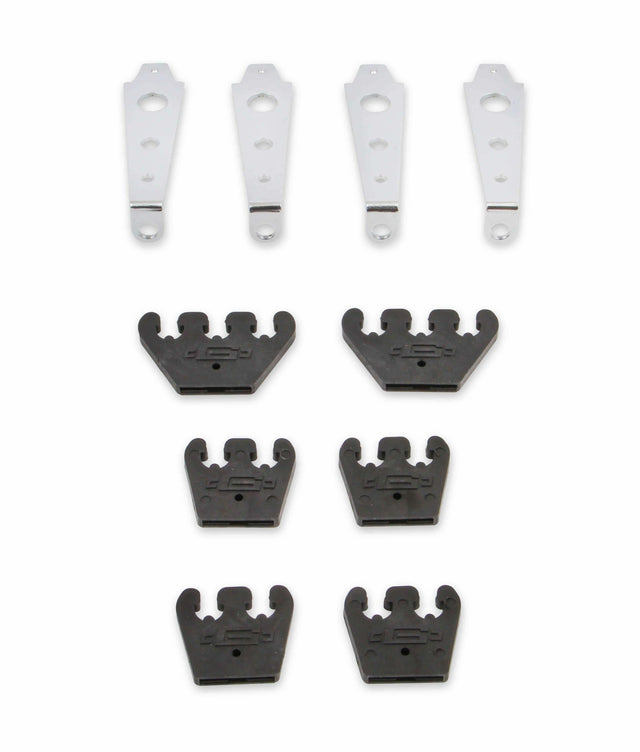 t Mr Gasket Spark Plug Wire Holder 6015; Chrome w/ Black Separator for 8mm Wires Mr. Gasket