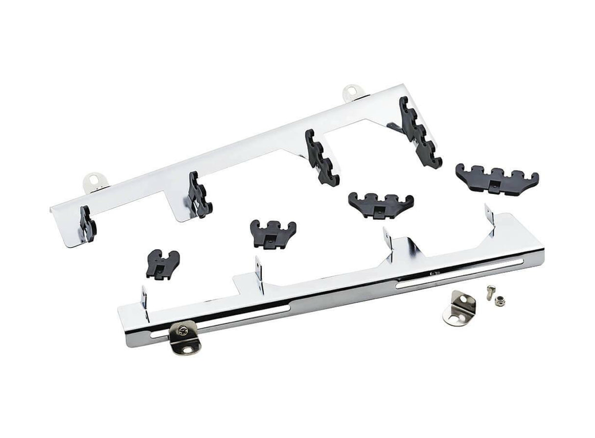 Mr. Gasket spark plug wire loom kit 7 8.5 mm chrome black steel 9870