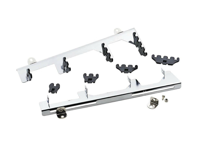 Mr. Gasket spark plug wire loom kit 7 8.5 mm chrome black steel 9870
