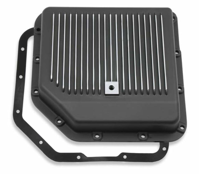 Mr. Gasket transmission oil pan black aluminum 9795BMRG Chevy steel 2493