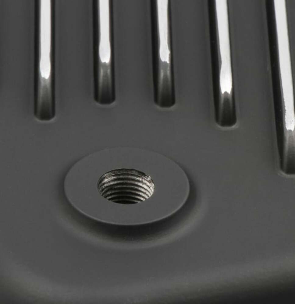 Mr. Gasket transmission oil pan black aluminum 9796BMRG Chevy steel 2493