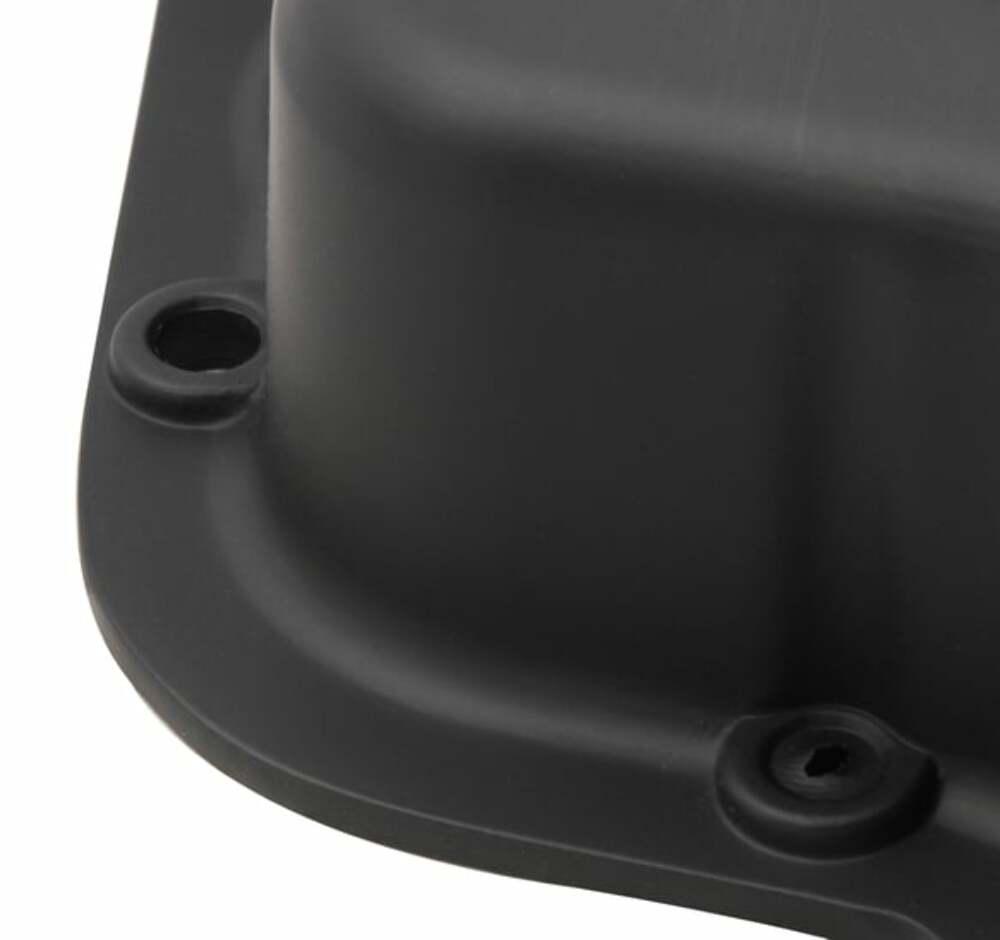 Mr. Gasket transmission oil pan black aluminum 9796BMRG Chevy steel 2493