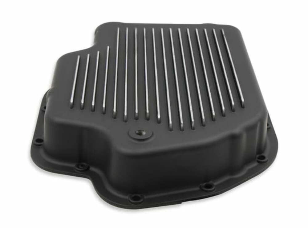 Mr. Gasket transmission oil pan black aluminum 9796BMRG Chevy steel 2493