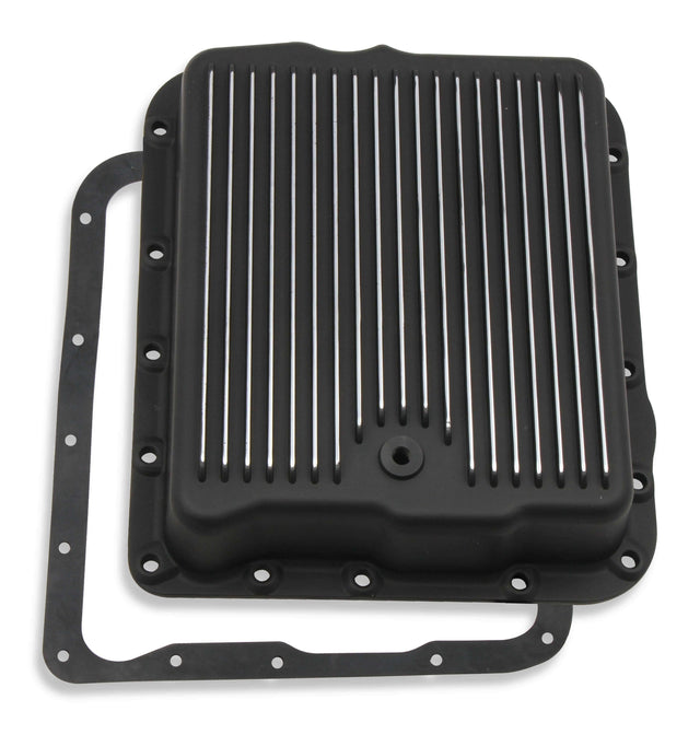 Mr. Gasket transmission oil pan black aluminum 9797BMRG LS engine Chevy steel 2493