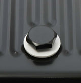 Mr. Gasket transmission oil pan black steel 9756BMRG Ford aluminum 2493