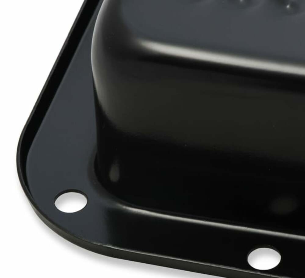 Mr. Gasket transmission oil pan black steel 9756BMRG Ford aluminum 2493