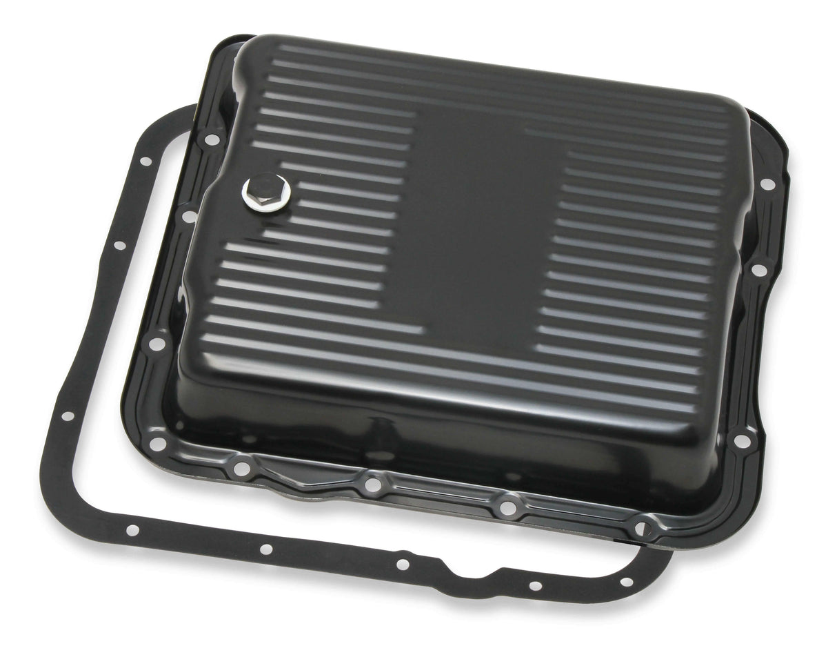 Mr. Gasket transmission oil pan black steel 9767BMRG LS engine Chevy aluminum 2493