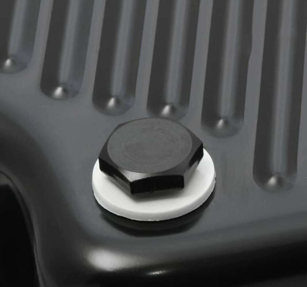 Mr. Gasket transmission oil pan black steel 9786BMRG Chevy aluminum 2493