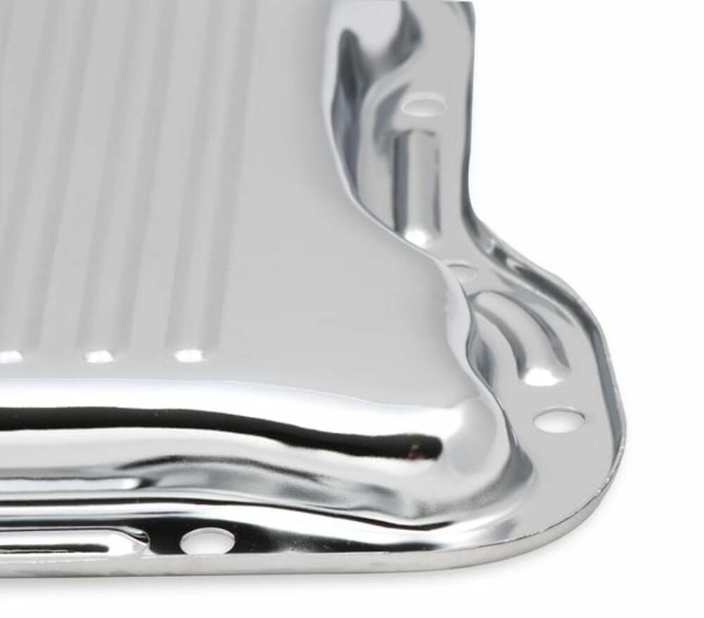 Mr. Gasket transmission oil pan chrome 9745CMRG aluminum steel 2493