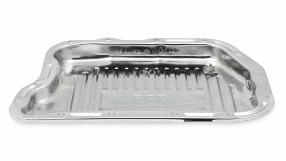 Mr. Gasket transmission oil pan chrome 9745CMRG aluminum steel 2493