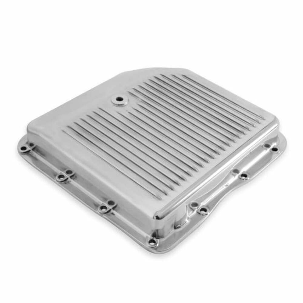 Mr. Gasket transmission oil pan polished aluminum Chevy steel 9791G