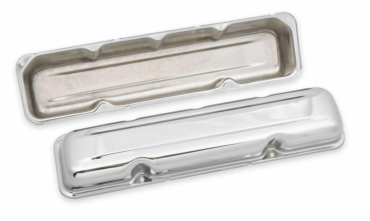 Mr. Gasket valve cover chrome 9830CMRG black steel 2493