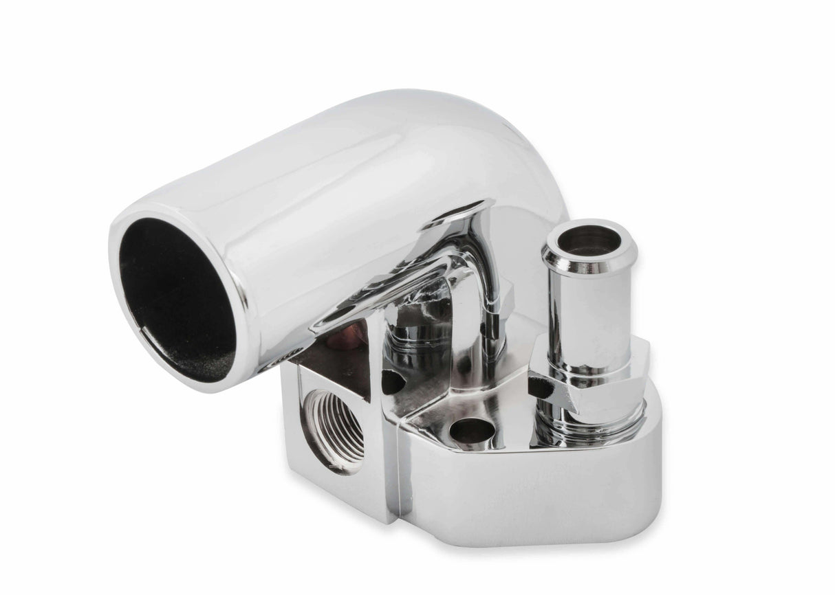 Mr. Gasket water neck chrome Ford polished steel 9713