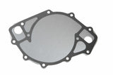 Mr. Gasket water pump block off plate Ford black polished aluminum 7053G
