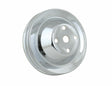 Mr. Gasket water pump pulley chrome double groove SBC Chevy steel 4975