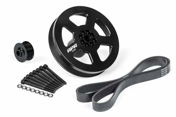 3.0 TFSI Supercharger Drive and Crank Pulley with Belt (Press on) billet aluminum stainless steel