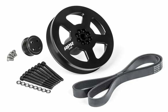 3.0 TFSI Supercharger Drive and Crank Pulley with Belt (Bolt on) billet aluminum stainless steel