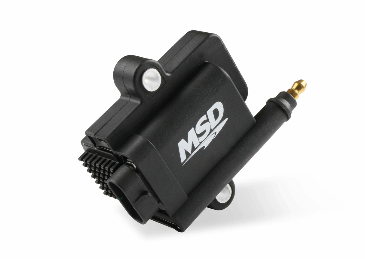MSD ignition coil black red aluminum 82893