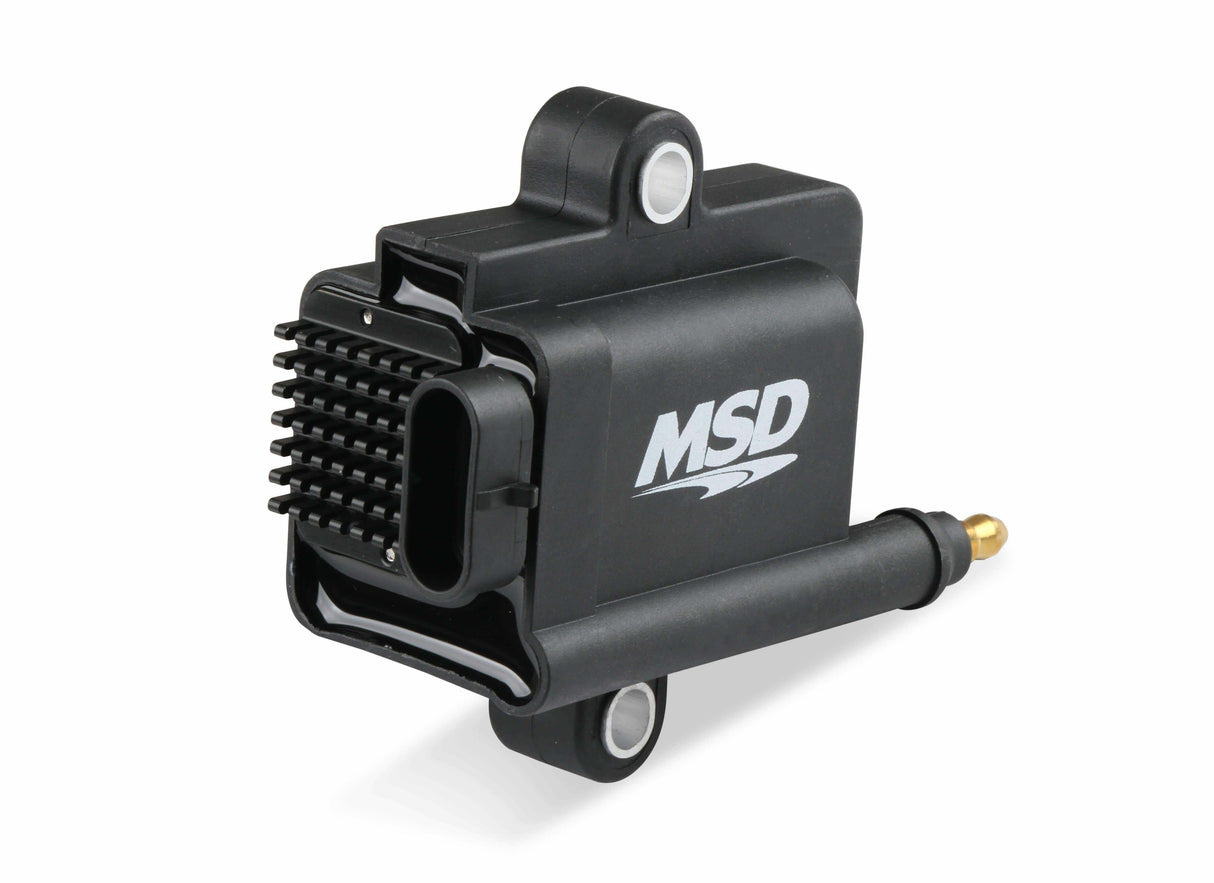 MSD ignition coil black red aluminum 82893