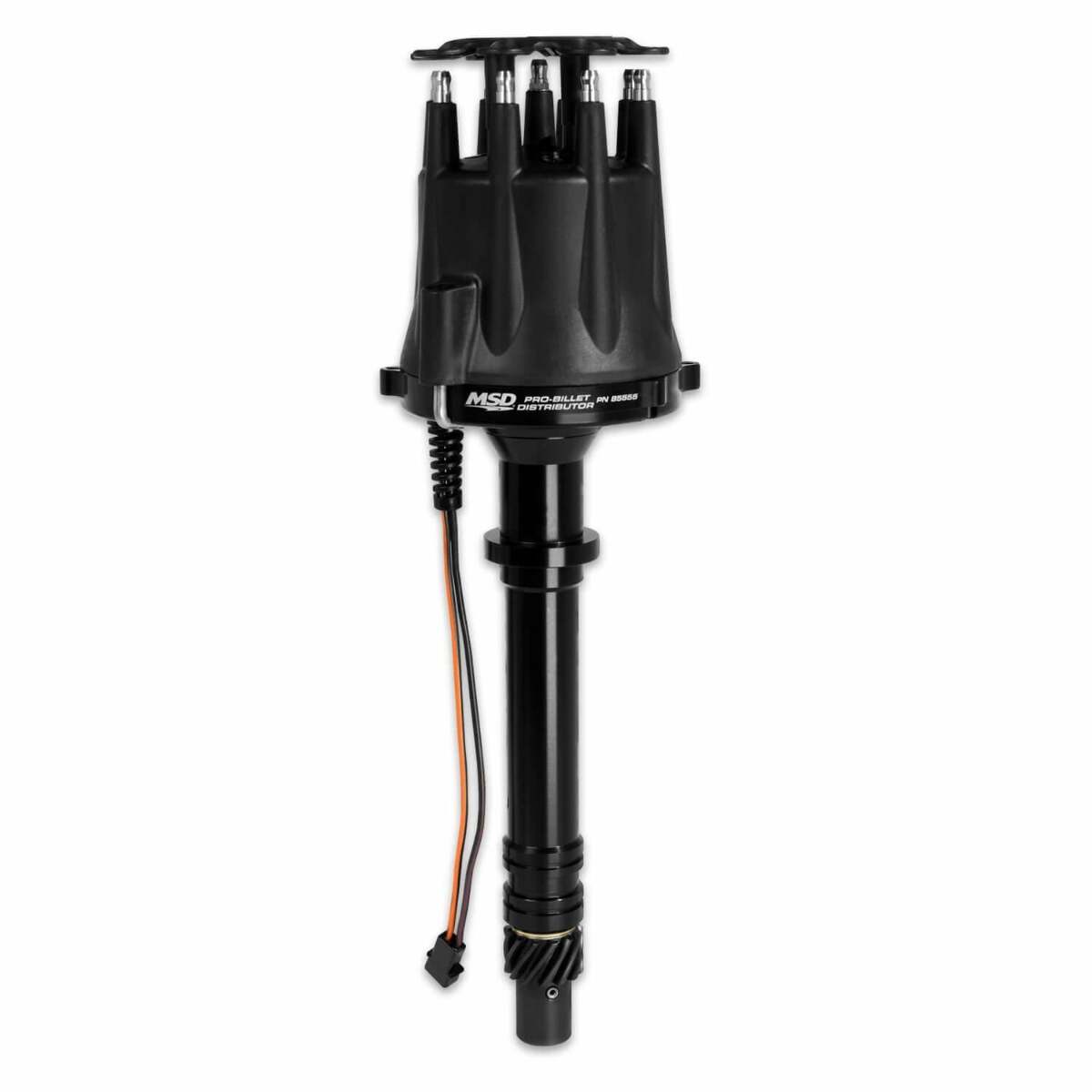 MSD ignition distributor black aluminum steel 85555
