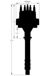 MSD ignition distributor black polished high performance 83613