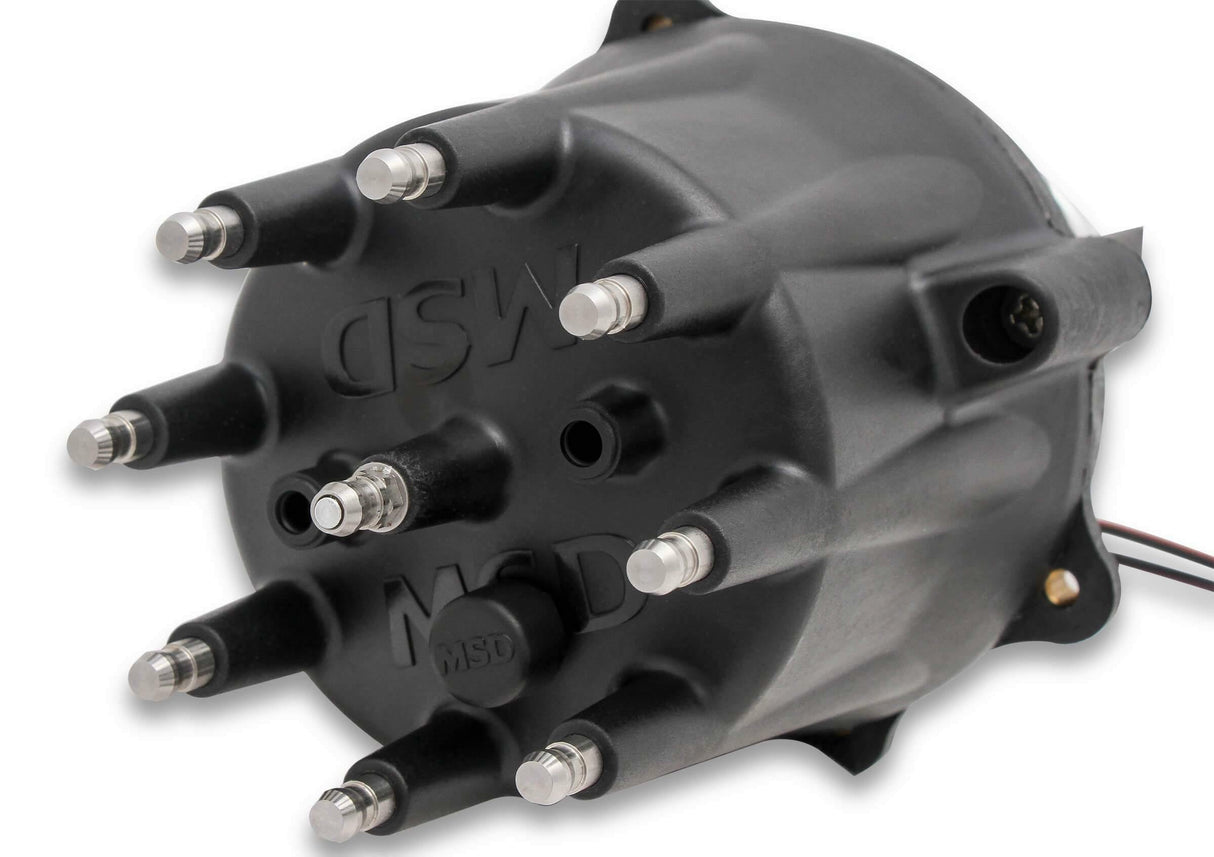 MSD ignition distributor black polished stainless steel 85345