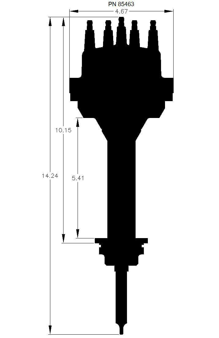 MSD ignition distributor black polished anodized 85463