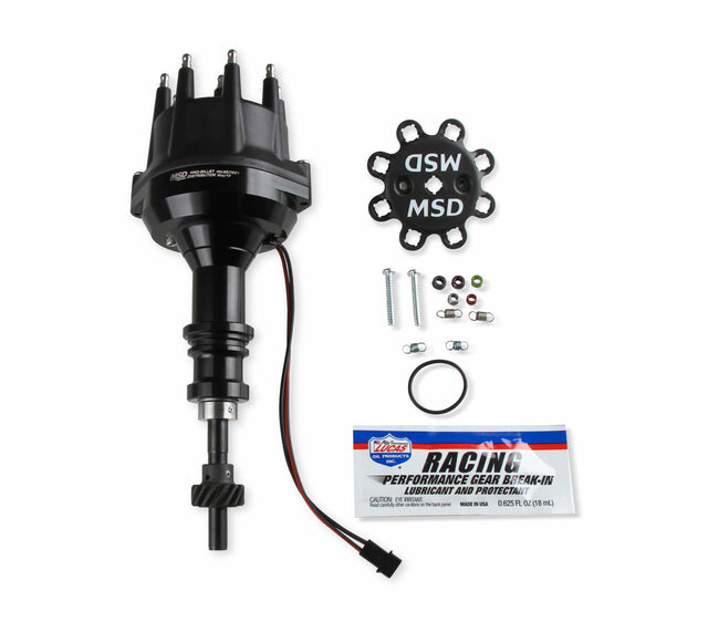 MSD ignition distributor for 1982-1990 Ford F-100 black steel anodized small block 857931