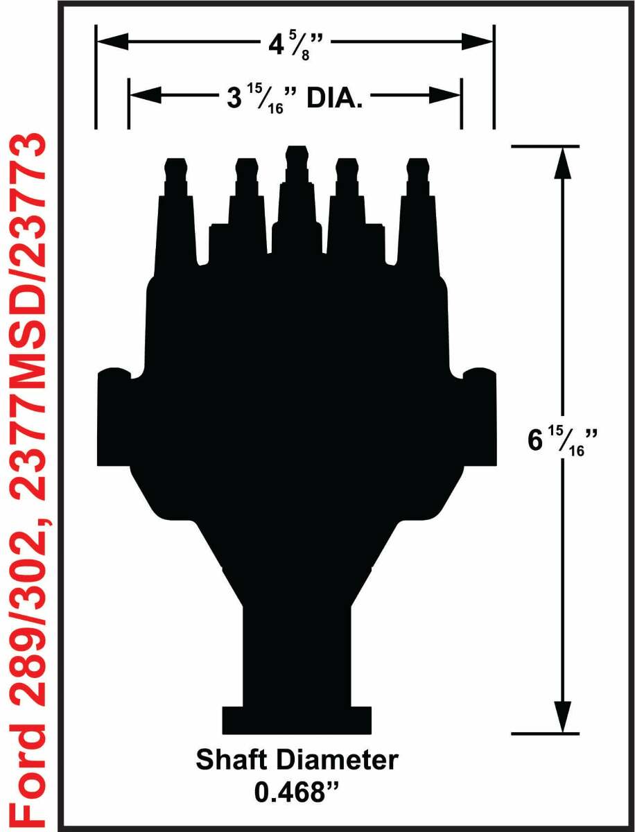 MSD ignition distributor black steel anodized 23773