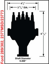 MSD ignition distributor black steel anodized 23773