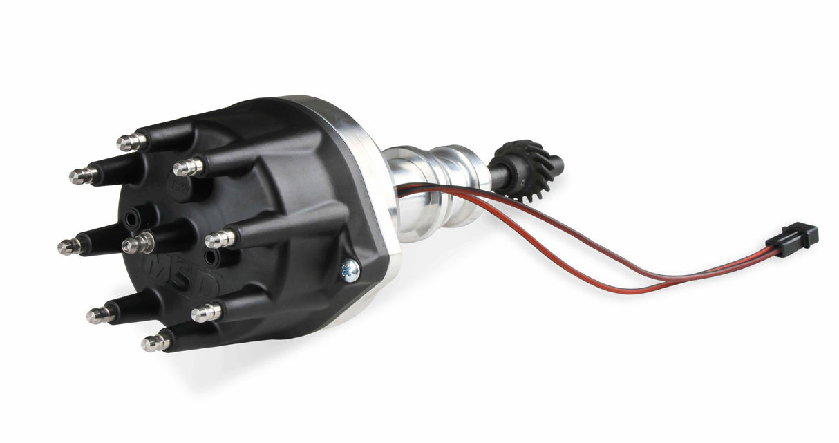 t MSD Distributor Ford 289-302, Pro Billet, Small Black Cap, Steel Gear - 857951 MSD