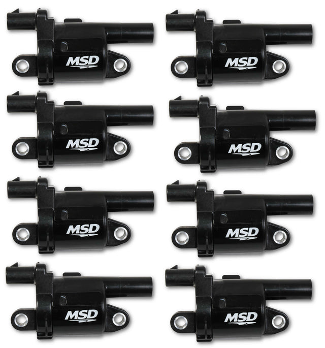 MSD ignition coil for 2014-2018 Chevy Silverado black INJECTED2014-UP-ROUNDBLACK-8PACK-826883