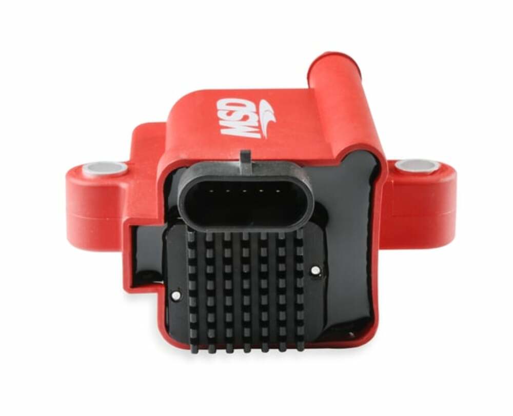MSD ignition coil black red aluminum 8289